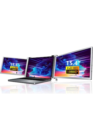 Npo Npm20 30 MS 60 Hz 15.4" FHD 1080p Ips Type-c Taşınabilir Dizüstü 2'li Monitör Çoklayıcı Notebook Monitör