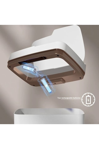 Fastbuy 37 15/18l Akıllı Sensörlü Çöp Kovası, Su Çöp Kovası, Modern Ve Şık Ev Dekoru İçin İдеal, Halka Ve Ofis İçin Uygun Beyaz