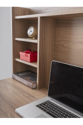 Hazar Kitaplıklı Çalışma Masası 110x60x137cm Ceviz