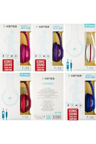 Kensa KH-08 Fold Mikrofonlu Kulak Üstü Kulaklık