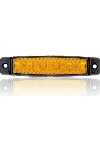 Sanel 12v Üniversal Parmak 6 Led Basamak Sarı Sbb12y6