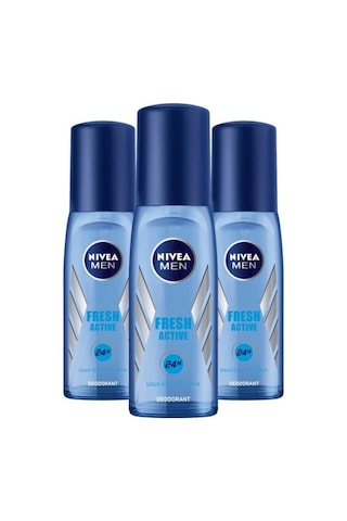 Nivea Pump Fresh Active 24H Erkek Sprey Deodorant 3 x 75 ML