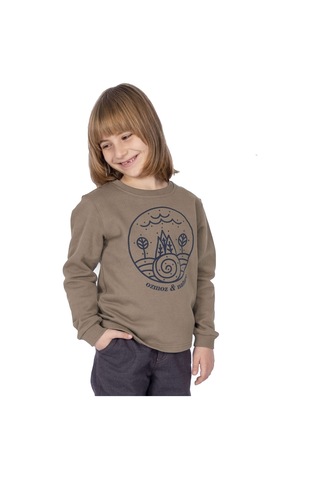 Organik Erkek Çocuk Sweatshirt 001 Koyu Yeşil