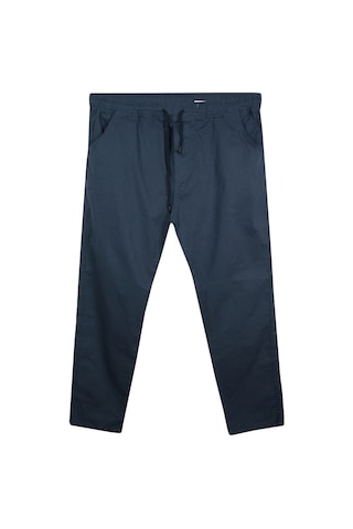 Erkek 118 -156 Kilo Arası İçin Uygun Lastikli Paça Bağcıklı Battal Boy Gabardin Pantolon İndigo Indigo