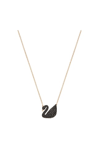 5204134 Swarovski Kolye Iconic Swan:Pendant Jet/Ros Ayarlanabilir