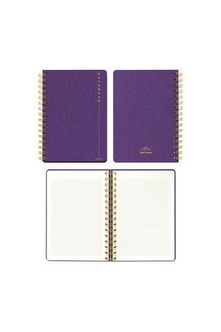 Melimelek Kareli Defter Mor Bez Ciltli - Ceyda Düvenci Mor