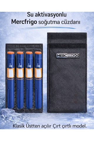 Mercfrigo İnsülin Soğutucu Cüzdan -siyah-4 Kalemlik Frio