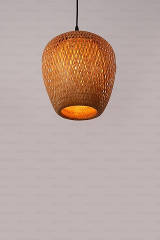 Bohem Bambu Boja Pendant Sarkıt Avize Lamba 25 Cm - Iskandinav, Modern, Bohem, Rattan Aydınlatma Bambu