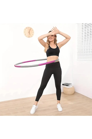 8 Parçalı Ayarlanabilir Ağırlıklı Hula Hoop 1 Kg, 72/85/95 Cm W