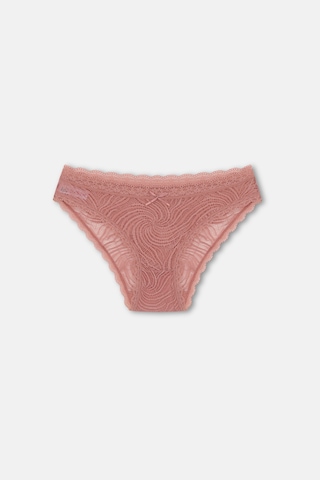 Suwen 3lü Dantelli Normal Bel Slip Külot St00496011343 Kahverengi - Ten - Pembe