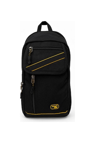 Sanmorris Seventeen Unisex Büyük Boy Hafif Ve Dayanıklı Çapraz Askılı Body Bag Siyah-sarı