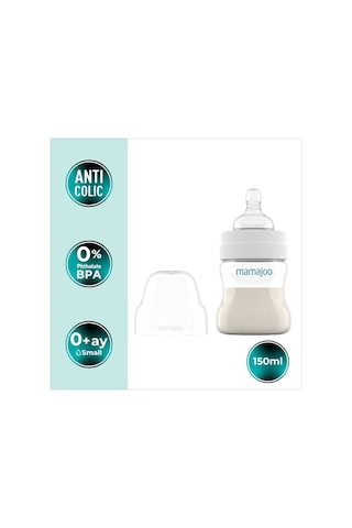 Mamajoo Silver Anti-kolik Biberon 150 Ml, Yenidoğan Bebek, 0 Ay+, Yavaş Akışlı