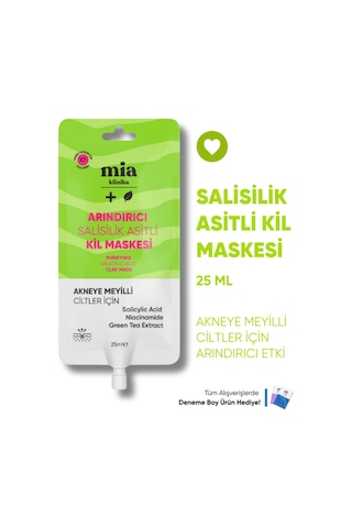 Mia Klinika Arındırıcı Salisilik Asitli Kil Maskesi 25 ML