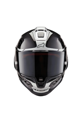 Alpinestars Supertech R10 Carbon Element Spor Motosiklet Kaskı Siyah Gümüş