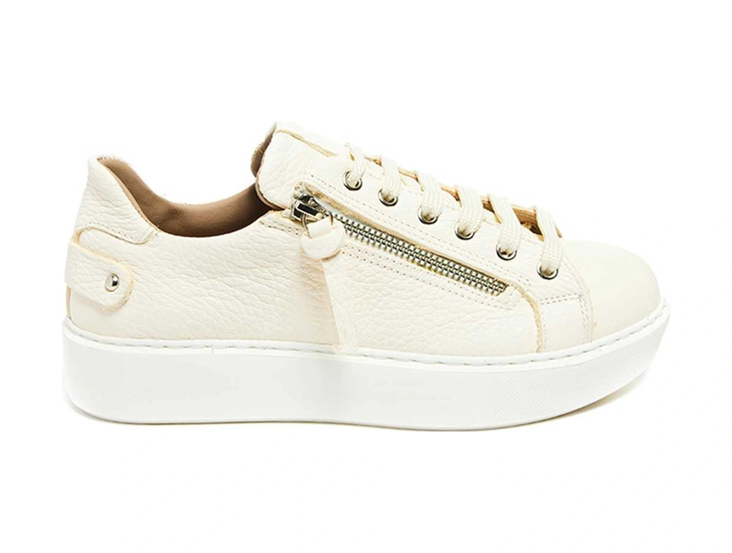 Bestello Fermuar Detaylı Eva Sneaker 101-14725-123 Kadın Ayakkabı Bej