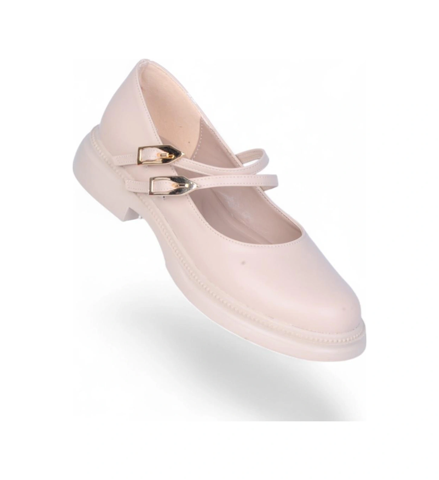 Scarletta S12 Cilt Krem Kadın Loafer Ayakkabı Krem