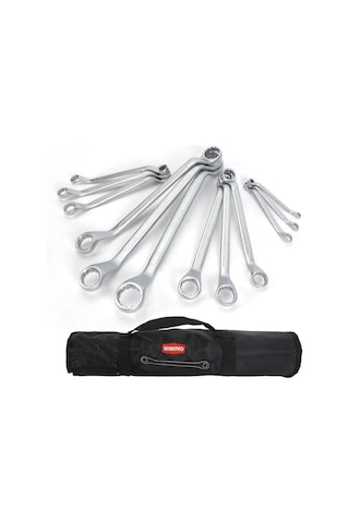 Workpro Wp202510 6-32mm 12 Parça Cr-v Profesyonel İki Ağızlı Yıldız Anahtar Takımı + Bez Taşıma Kılı