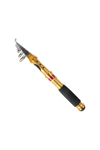 Yuntech01 2.1 Metre Minik Altın Kısa Kollu Olta Kamışı - Metal Ve Karbon Malzeme, Taşıma Çantası Dahil