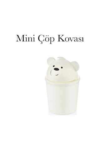 Masaüstü Çöp Kovası Mini Çöp Kutusu Tezgahüstü Qlux Bpa İçermez