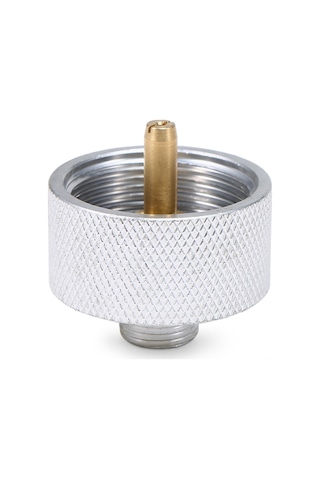 Youmex Kamp Ocağı Bağlantı Adaptörü: Propan Tankı İçin Dayanıklı Alüminyum Ve Bakır Yapı, 30x31mm, 22g Gri