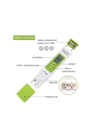 Novahub Portatif Kalem Tipi Ph Ölçer Akvaryum & Yüzme Havuzu Su Kalitesi Test Cihazı