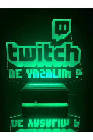 Kişiye Öze Hediye Twitch 3D Led Gece Lambası