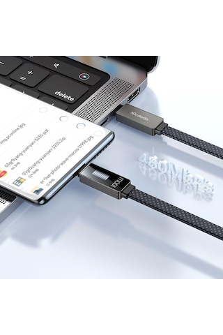 Mcdodo CA-4470 100 W 1.2 M Hızlı Şarj Data Aktarım Kablosu Siyah