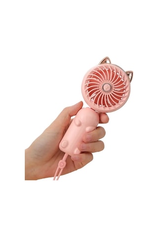 Ambition Pembe Yaz Yeni Taşınabilir El Küçük Fan Usb Şarj Mini