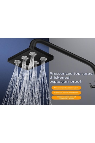 Qingmipy Kompakt Tasarım Yüksek Basınçlı Duş Başlığı - Hızlı Kurulum, Su Tasarruflu, Parlak Su Akışı İle Konforlu Duş Deneyimi Gümüş