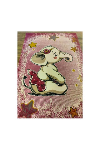 Hello Kids Kd27a Pembe-kahve-krem Halı