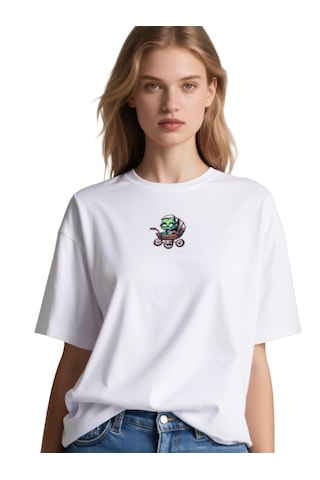 Ogc Bebek Zombi Oversize Unisex T-shirt Beyaz