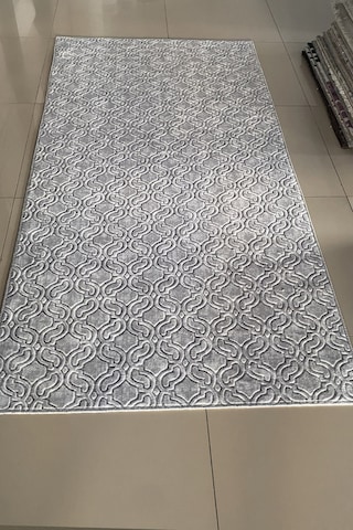 Lüle Halı Kaymaz Taban Halı Yolluk Embos,gri Emb525