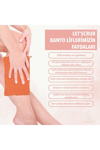 Let'scrub Tüm Cilt Tiplerine Uygun Süper Esnek Banyo ve Duş Lifi