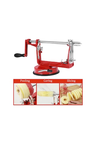 3'ü 1 Arada Meyve Soyucu El Krank Meyve Dilimleyici Meyve Çok Renkli