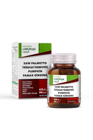 Akhisar Lokman Hekim Saw Palmetto Cüce Palmiye Takviye Edici Gıda 60 Kapsül