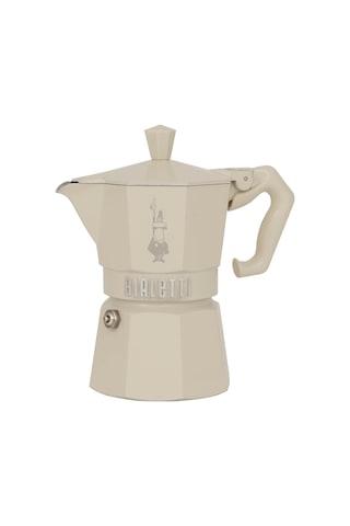Bialetti - Exclusive: 3 Cups Ocak Üstü Espresso Pişirici - 130ml - Krem Renk - Alüminyum Gövde - Patentli Güvenlik Valfi - Tüm Ocak Türleri İçin Uygundur İndüksiyon Hariç Sku: Smg8690010540683