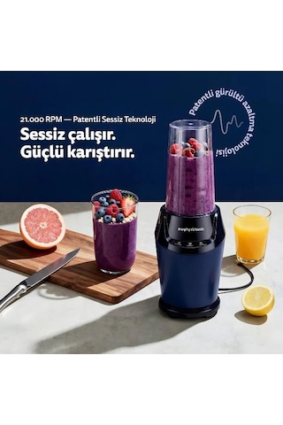 Morphy Richards MUC-BKS2V 21.000 RPM Mavi Smoothie Blender Seti