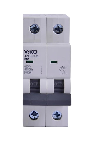 4vtb-2b63 Otomatik Sigorta 4,5ka B Tipi 2 Kutup 63a