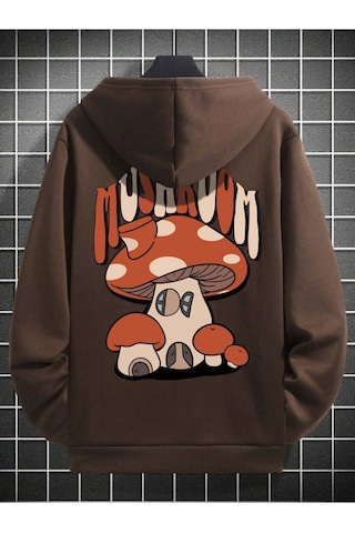 Altamira Unisex Mushroom Baskı Kapüşonlu Sweatshirt 001