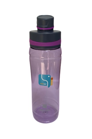 780 Ml Plastik Motivasyon Matarası Kilitli Ve Taşıma Kulplu Koyu Mor