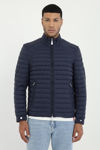 Dufy Erkek Slim Fit Kapüşonlu Lacivert Mont-25358