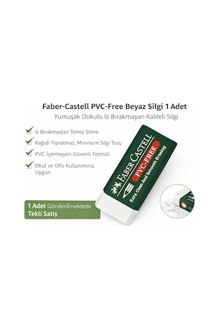 Pvc-free No24 Beyaz Silgi 1 Adet Yumuşak Dokulu İz Bırakmayan Kaliteli Silgi Pvc-free No24 Beyaz Silgi 1 Adet Yumuşak Dokulu İz Bırakmayan Kaliteli Silgi