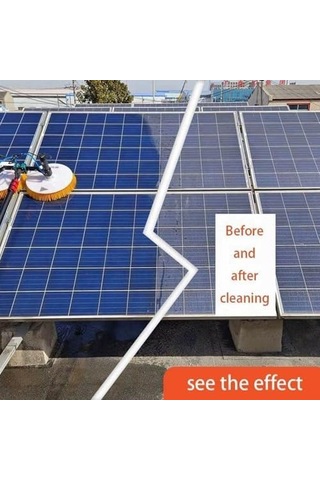 Güneş Enerjili Elektrikli Havuz Temizleme Fırçası Ayarlanabilir Kafa Ve Uzatılabilir Kutuplu - Köpüklü Havuz Ve Pencere Bakımı İçin Verimli Alet, Üstün Temizlik Çözümü