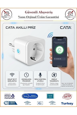Cata Wi-fi Uzaktan Kumandalı Akıllı Priz Diğer
