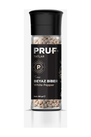 Beyaz Biber Tane 60 Gr. Cam Şişe Değirmen Kapak Diğer