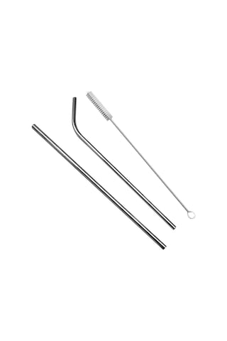 Metal Pipet Seti, Paslanmaz Çelik, Temizleme Fırçası Dahil, 2 Adet 000 Açık Krem