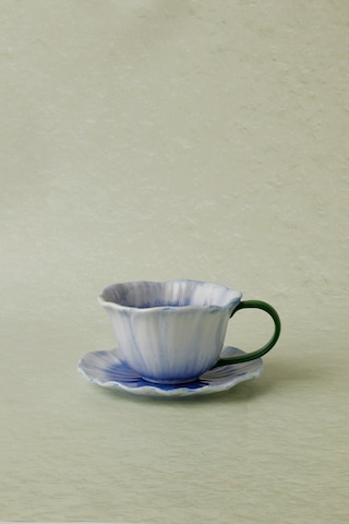 Karaca Bluebell Çay Fincanı Ve Tabağı 260 Ml Mavi