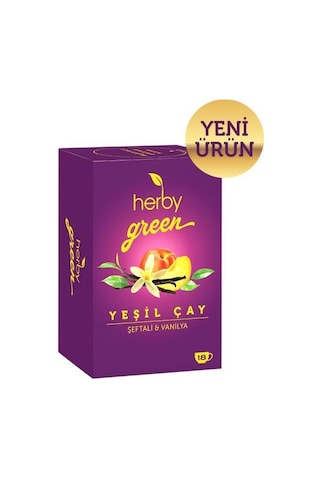 Herby Şeftali ve Vanilya Yeşil Çay 18'li