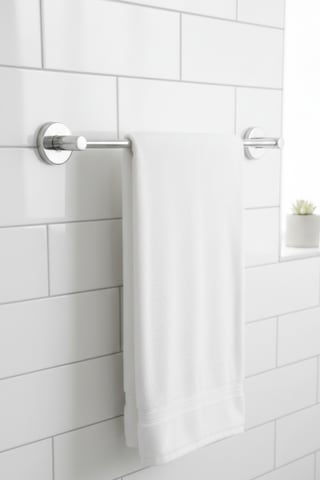 Paslanmaz Banyo 40 Cm Krom Çubuk Uzun Havluluk Duvar Askısı Krom