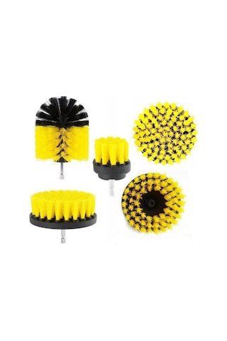 Zhltools 3lü Matkap Ucu Banyo Küvet Duşakabin Araba Tekerliği Koltuk Yıkama Temizleme Fırçası Seti
